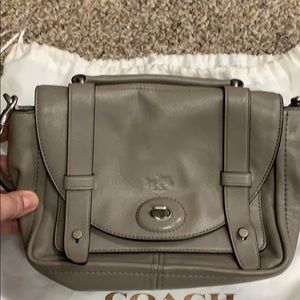 Adorable grey crossbody coach bag